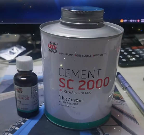 Zyx Rema Tip Top พิเศษซีเมนต์ BL ยาง 650 กรัม 200 กรัมการซ่อมแซมแบบผสมผสานการประชุมเชิงปฏิบัติการปูนซีเมนต์ซีเมนต์พิเศษเครื่องมือพิเศษ