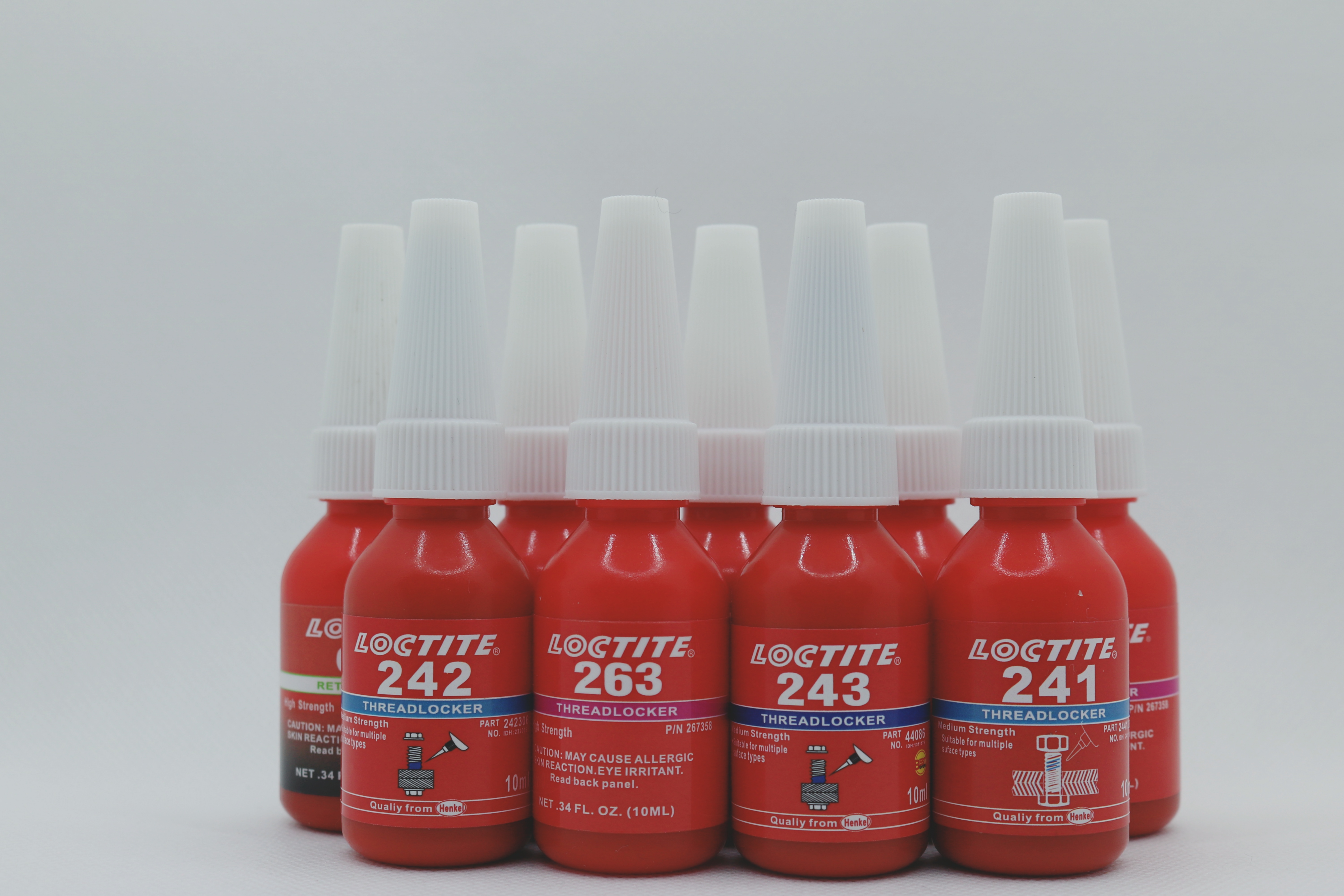 Zyx 10ml loctiter กาว 242 222 241 243 สกรูกาวสีฟ้าความแข็งแรงปานกลางสกรูยึดโลหะ Bonding anaerobic กาว